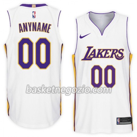 Canotte Uomo Los Angeles Lakers Personalizzate Nike 2017-18 Bianco Swingman